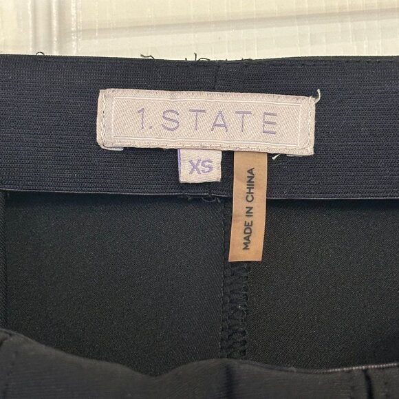 1. STATE - Black - Wide Pleat High-Waisted Mini Skirt - XS - Picture 4 of 4